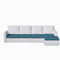 QDWY Stretch-Sofabezüge, 4-teilig, Sofa-Schonbezug für Sofagarnitur links/rechts L-Form Chaiselongue Sofasitz magischer Sofabezug(Teal Blue)