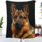Kuscheldecke Deutscher Schäferhund Flauschige Wohndecke Tiere Hunde Weich Tagesdecke Sofadecke Wärme Flanell Decke für Couch Bett Stuhl Büro Sommer personalisierte Decke 130x150cm B321