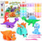 Pllieay Lufttrockener Ton, ultraleichter Modellier-Ton, Magic Clay DIY Kreativer Modellierungsteig Modelliermasse Lufttrocknend Knete Lufttrocknend Kinder Kunsthandwerk Geschenk (Dinosaurier)