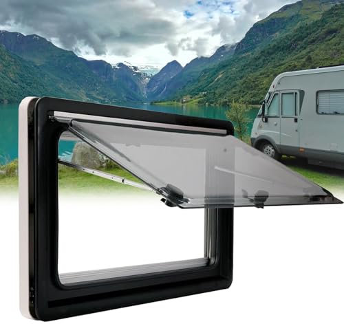 Wohnmobilfenster Caravan Seitenfenster mit Fliegengitter Wohnwagen Fenster Wohnwagen Fenster Ausstellfenster ６５° öffnungswinkel Ausstellfenster Wohnmobil Ausstellfenster(600x600mm)