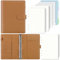 SKYDYE A5 Ringbuch, Ringbuch A5 Nachfüllbar,135 Blätter A5 Nachfüllpapier, Notizbuch A5 Mit Bindertaschen, A5 Binder Für Schulnotizen Und Reisetagebücher (Braun)