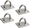 Mooche 4Pcs Stainless Steel Eye Hooks Heavy Duty Ceiling Wall Mount Hook for Training Strap Swing Hammock Boxing Punch Bag