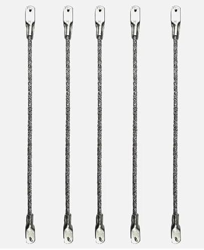 HERO Hartmetall Sägekordel Sägedraht 5er Pack Fliesensägeblätter Hartmetallbestreut 150mm Sägeblätter HM Sägeblatt für Fliesensäge Bügelsäge Handsäge Fliesen, Glas, Holz, Keramik, Kunststoff, Stein