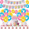 Squishmalow Birthday Party Decorations, 35PCS Party Decorations Happy Birthday Banner Balloons Cake Topper Cupcake Toppers Spiral for Kids Girls Boys Theme Birthday Decoration Supplies