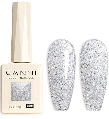 CANNI UV Gel Nagellack Glitzer Nagellack Gel Nail Polish Farbgel für Gelnägel UV Lack Soak Off gellack für UV Lampe 8057