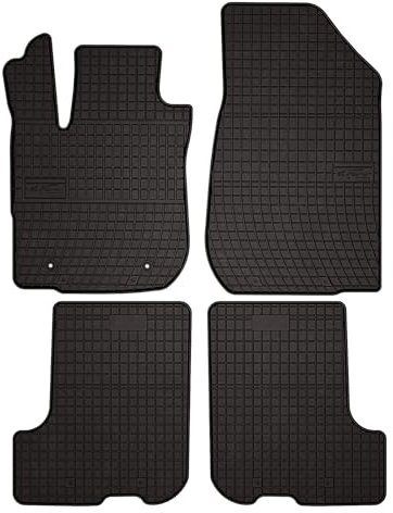 Wielganizator SolidPRO Gummimatten passend für Dacia Sandero II (2013-2019) | Qualität: Premium - Genaue Passform, rutschfest 4-teilig Fußmatten- Schwarz