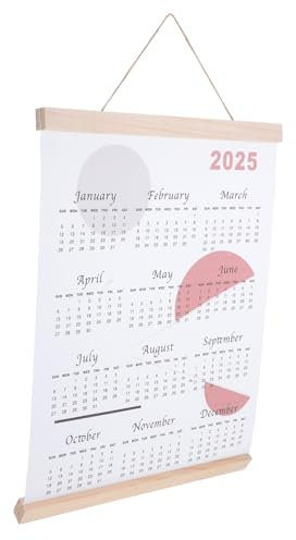 Veemoon 2025 Öl Kalender Familienkalender Monatskalender Bürokalender Wandkalender Ästhetischer Kalender Jahreskalender Holz