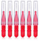 Interdentalbürsten Set – 6 Premium Zahnzwischenraumbürsten mit Schutzkappen Sanfte Reinigung für Zähne, Zahnspangen, Implantate – BPA-frei, Reiseetui Zahnpflege für unterwegs rot 0,4 mm ISO 2, 6 st
