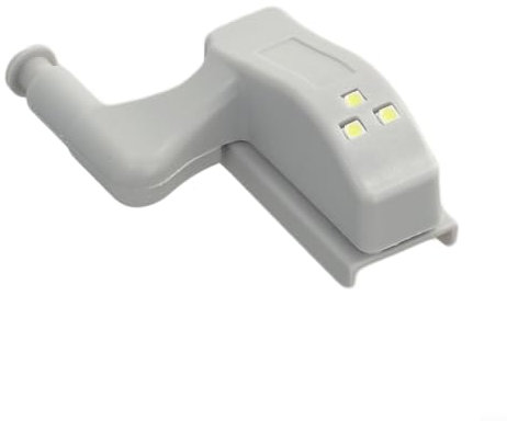 LED Hinge Light for Cabinet Doors Automatic On/Off Feature with 3 Bright LEDs (White light)