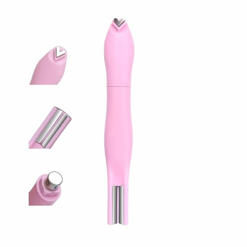Cat Eye Nail Magnet Tool, 3-in-1 Heart Magnet for Cat Eye Gel Polish, Magnetic Nail Art Pen for Cat Eye, Line & Round Effects, Nail Magnet Stick for Manicure Designs (Pink)