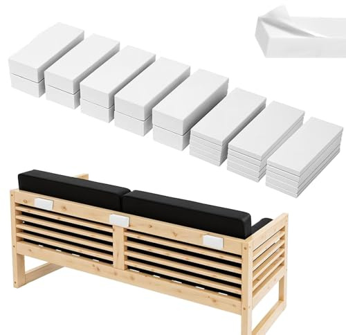 MisFun 25 Stück Eva Foam Abstandshalter Wand Selbstklebend Wandschutz Bett Kopfteil Stopper für die Wand Inkl 10 Pcs(15mm Dick) und 15 Pcs(5mm Dick) Abstandshalter Selbstklebend (Weiß)