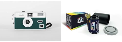 KODAK F9 - Appareil Photo Rechargeable Ultra F9-35mm - Night Green + GT Photo Pellicule Photo Couleur Retro 35mm - 24 Photos