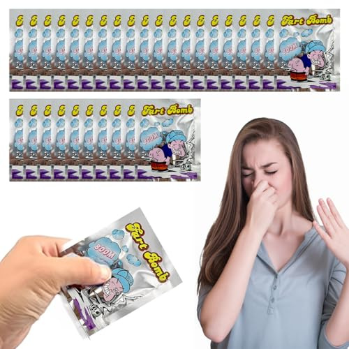 EAVUYIS 30 Piezas Bombas Fetidas,Articulos de Broma,Divertidos Mini Juguetes de Broma,Adecuados para Diversas Ocasiones como Halloween,Inocentes, Fiestas y Navidad