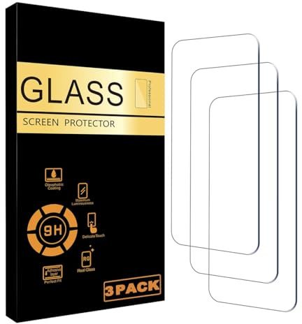VOLTHAUS Tech Tempered Glass Screen Protectors for iPhone 16 Plus, 15 Plus and 15 Pro Max – 3 Pack, 9H Hardness, Ultra Clear HD, Bubble-Free and Anti-Scratch.