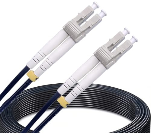 200m LC/UPC LC/UPC OM3 Duplex Glasfaserkabel 5mm Multimode LSZH Schwarz