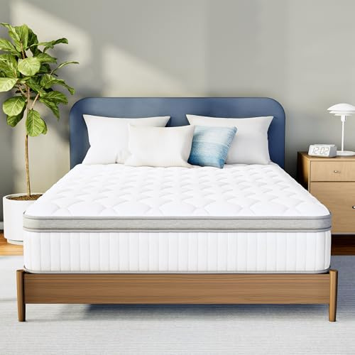 Neo Sleep Queen Size Mattress, 12 Inch Hybrid Comfort & Supportive Mattress in a Box, Cooling Gel Memory Foam and Pocket Springs with Pressure Relief, CertiPUR-US Certified, Medium Feel