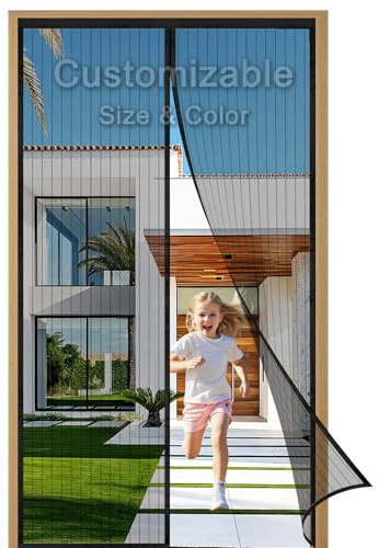 Puerta Mosquitera Magnética con Cinta Adhesiva – Cortina Antiinsectos con Imanes Potentes, sin Taladrar, a Medida