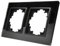 McPower Glas-Rahmen Flair 2-fach Schwarz 90×160mm Innen 56mm Modernes Design hochwertiges Glas Doppelrahmen
