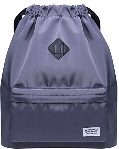 KAUKKO Beutel Rucksack Hipster Kordelzug Turnbeutel Gymsack mit Innentasche Sportbeutel für Damen & Herren, 21L