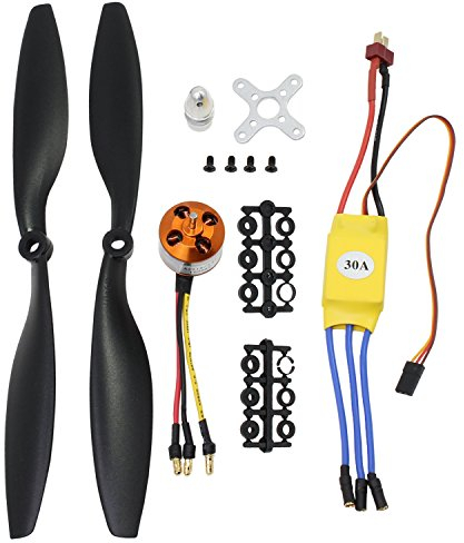KEESIN RC 1000KV Brushless Motor A2212 13T mit 30A Brushless Regler Set 1045 Propeller CW CCW Zubehör Kit Halterung für RC Flugzeug DJI F450 550 Quadcopter