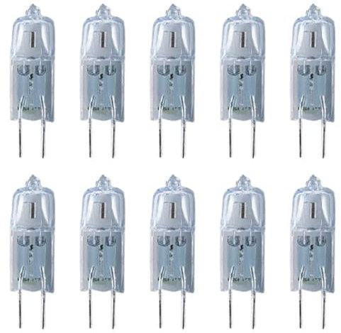NCC-Licht 10 x Halogen Leuchtmittel Stiftsockel 20W G4 12V klar 300lm warmweiß 2800K dimmbar