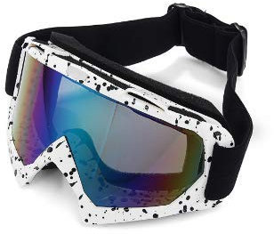 Alamor Anti-Uv-Staub-Schnee-Brille Für Motorrad Motocross Ski Racing Scooter - Weiß + Bunt