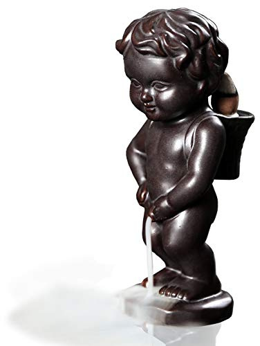 Handgefertigter kreativer Wasserfall-Räuchergefäß aus Keramik mit 10 Kegeln, Neuheit Haus Garten Dekor Statue