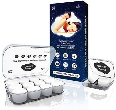 (6 paia) Tappi Orecchie Per Dormire di 4a Generazione, Antirumore Forte, Piscina, Bambini, Insonorizzanti, Silicone, Adattabili, Universali, Sonno Leggero, Bloccano il Russare