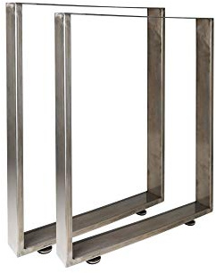 U-Tischbeine Metalltischbeine Tischgestell Industriedesign klar lackiert(720x600mm)