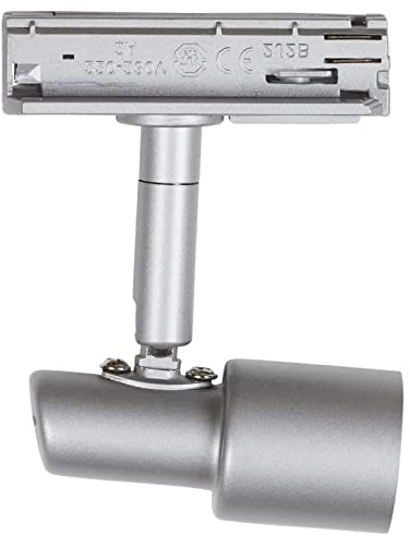 famlights 1-Phasen Schienensystem Spot Emma in Silber aus Metall und Kunststoff GU10 | schlichter Deckenstrahler für Büro, Geschäft, Ladenlokal oder Restaurant | individuelle Deckenbeleuchtung