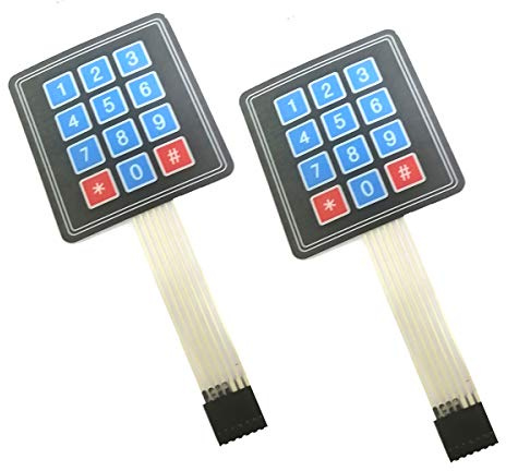 2PCS 12 Tasti Interruttore a Membrana Tastiera PI​C/AVR/4 x 3 per Arduino ecc.