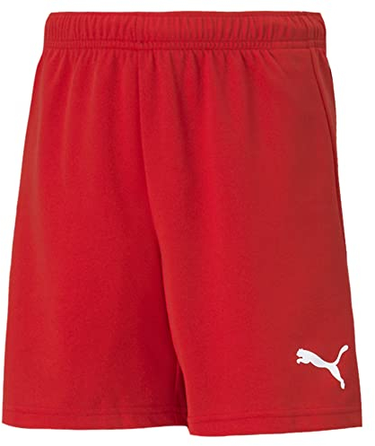 PUMA Unisex Kinder Teamrise Jr Shorts, Puma Red-puma White, 128 EU