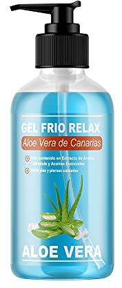 QKnatur - ALOE VERA DE CANARIAS Kälteeffekt GEL - Mit Arnika- und Calendula-Extrakt. Erfrischende und beruhigende Wirkung, entlastet müde Beine, regt die Durchblutung an (250 ml.)