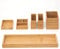 ROCDEER Ensemble de 6 plateaux de coiffeuse en bambou, organisateur de salle de bain réglable pour comptoir, bureau à domicile, organiseur de comptoir de commode – Peut contenir de petits objets