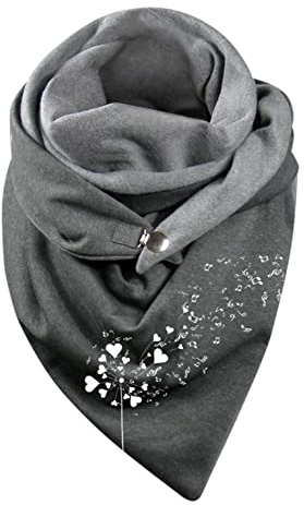 Dorjuli Frauen Schal Mit Knöpfen - Elegant Klassischer Persönlichkeit Geometrische Herbstschal Kaschmir Mit Button - Ein Weicher Schal als