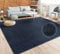 Paco Home Teppich Wohnzimmer Schlafzimmer Esszimmer Kurzflor Moderne Optik Einfarbig Pastell, Grösse:160x220 cm, Farbe:Navy-Blau