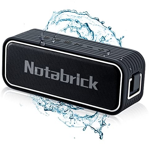 NOTABRICK Bluetooth Speaker 40W,Portable Speaker with 3D Surround Sound,Enhanced Bass,IPX7 Waterproof Speaker,Long Playtime,Voice Assistant
