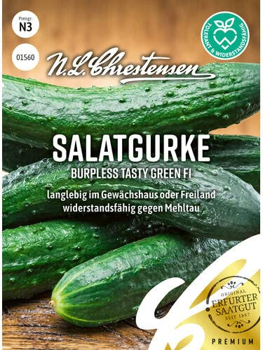 Salatgurke Burpless Tasty Green, F1, Packungsgröße N3, Portion Saatgut