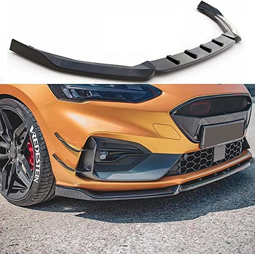 Auto Frontspoiler Lippe für Ford Focus mk4 ST/st-line 2019-2021, FrontstoßStange Splitter Diffusor, Antikollisions Auto Frontlippe Spoiler Separator Body Kit Schutzzubehör,Glossy-Black