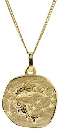 trendor Halskette mit Sternzeichen Fische Gold 333/8K Ø 16 mm 41920-03-50