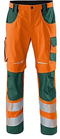 KÜBLER Workwear | KÜBLER REFLECTIQ Arbeitshose PSA 2 | warnorange/moosgrün | Größe 23K