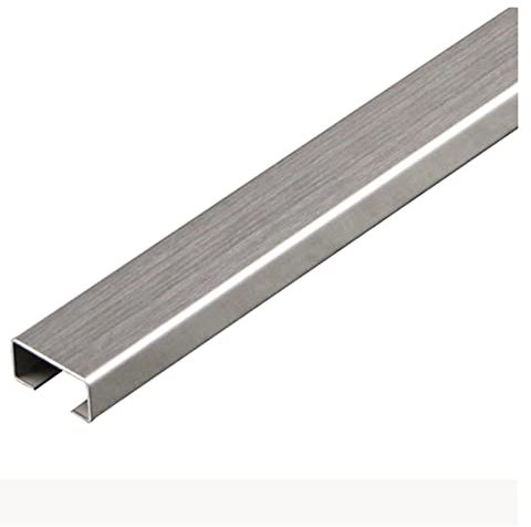 BYZOM Stainless Steel Cable Trunking,Square Trunking,Sturdy,Anti-Stomping,1m Long,Mirror/Brushed Two Options,11 Colors,Suitable For Home,Office,Warehouse,Wall(Brushed Silver,30 * 15mm)