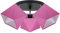 alfalux Deckenlampe Deckenleuchte RORORO-PR3030SC Leuchte Lampe 3 Lampenschirme Wohnzimmerlampe Schlafzimmerlampe Küche Kinderzimmer Lampe LED (Rosa)