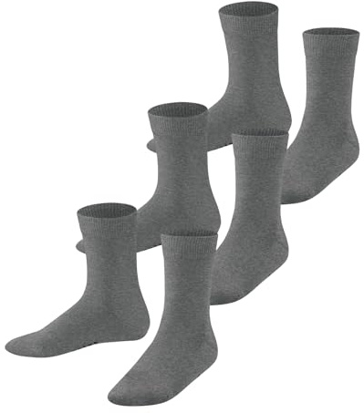 FALKE Unisex Kinder Family 3-Pack Socken atmungsaktive nachhaltige biologische Baumwolle verstärkte Kindersocken strapazierfähig rutschfrei hautfreundlich einfarbig Multipack 3 Paar