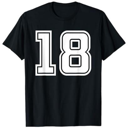 Equipo de fútbol número 18 - Equipo de rugby americano numerado Camiseta