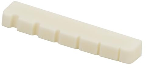 Miwayer Sillet de chevalet en os de basse électrique 4/5/6 cordes à fond plat pré-fendu, fabriqué en os véritable (6S 52 x 6 x 9,3/8 lot de 1)