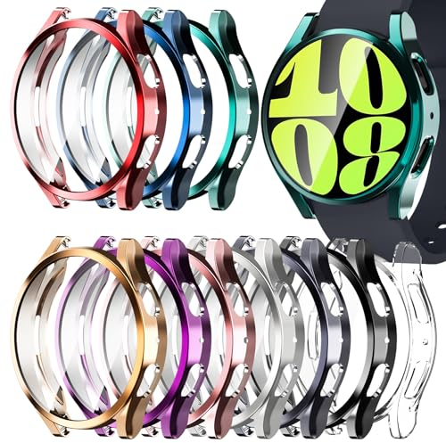 Jvchengxi [10 Colores Funda Protector 44mm para Samsung Galaxy Watch 6, Flexible TPU Carcasa Cobertura Total Antiarañazos Protector de Pantalla Protectora Case para Samsung Galaxy Watch 6 44mm