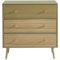 BAÏTA - Commode Capucine Vert Olive et Effet chêne 78cm