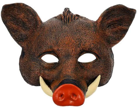 SAFIGLE Masque De Sanglier Pu Masques De Porc De Carnaval De Cochon Démon De Fête De Mascarade Costume De Fête D'Halloween s Pour Les Yeux De Porc