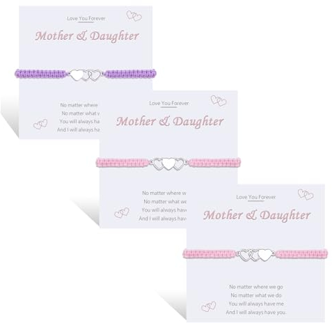 MANVEN Mutter Tochter Armband Mutter Tochter Geschenk Herz Armband Geburtstagsgeschenk Mama Schmuck Weihnachts Schulanfang